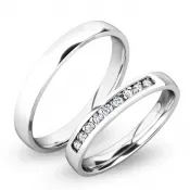 Snubné prstene biele zlato SP-61047