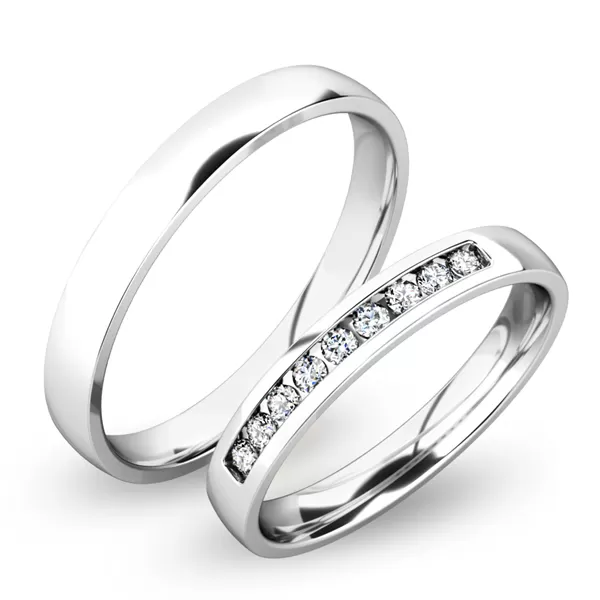 Snubné prstene biele zlato SP-61047