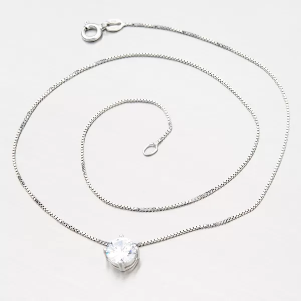 Strieborný náhrdelník so zirkónom N1400006-0871-SLX