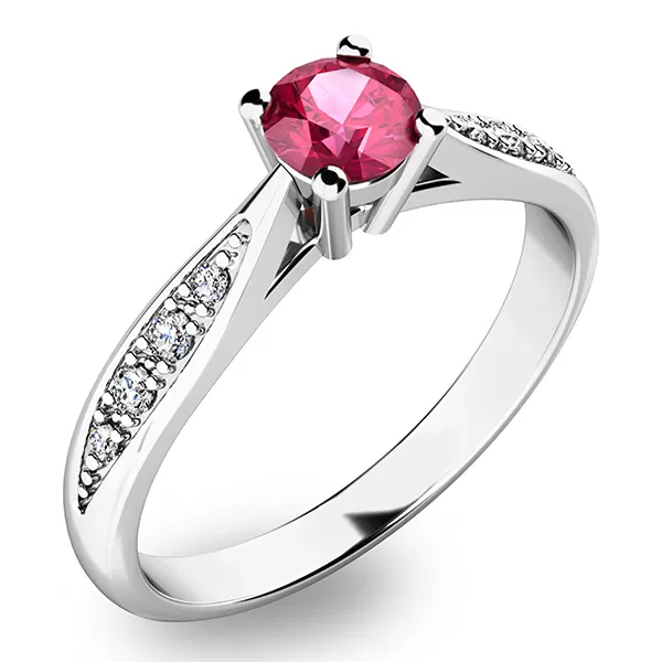 Krásny prsteň s turmalínom a diamantmi 10745B-TUR