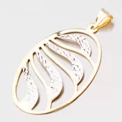 Oválny zlatý prívesok 43-21303