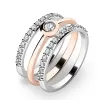 Set zásnubných prsteňov z ružového a bieleho zlata 10807-SET02-RB