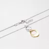 Strieborný náhrdelník s pozlátenou ozdobou N1401582-0331-SLX