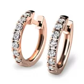 Zlaté náušnice kruhy so zirkónmi 10838-CV-ZIR
