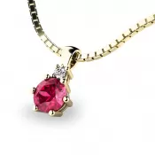 Prívesok s turmalínom a diamantom 10859Z-TUR