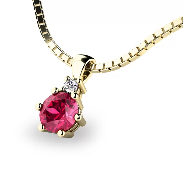 Prívesok s turmalínom a diamantom 10859Z-TUR