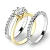 Set zásnubných prsteňov z kombinovaného zlata 10720-SET02-ZB