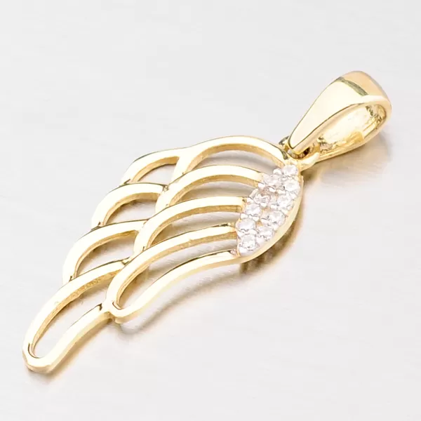 Anjelské krídlo - prívesok zo žltého zlata 43-21392