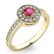 Krásny prsteň s turmalínom a diamantmi 10802Z-TUR