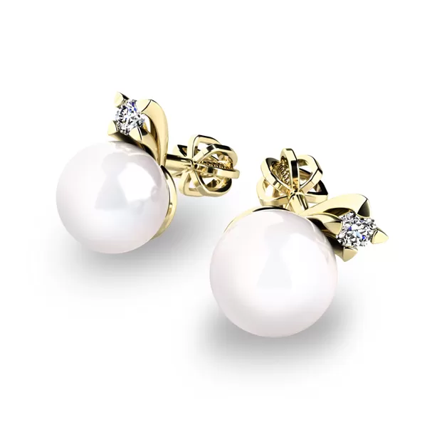 Kôstky s perlami a diamantmi 10890-ZL-DIA-FW