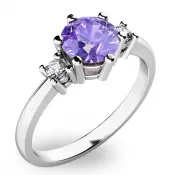 Krásny prsteň s tanzanitom a diamantmi 10856B-TZNT