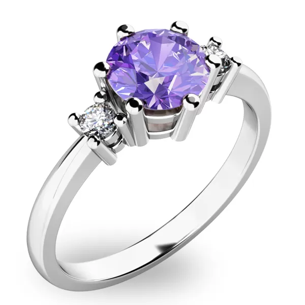Krásny prsteň s tanzanitom a diamantmi 10856B-TZNT