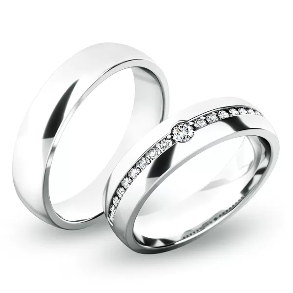 Snubné prstene - biele zlato SP-61054