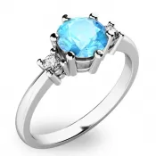 Dámsky prsteň s topazom a diamantmi 10856B-TPZ