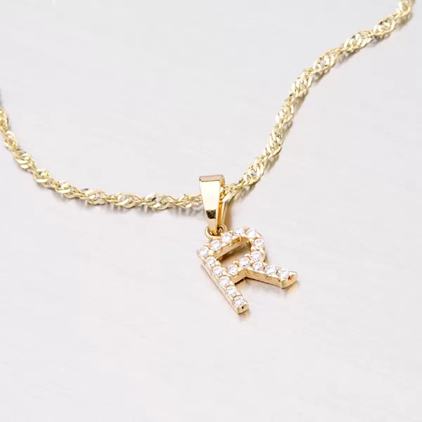 Zlatý prívesok - písmeno R 13-152-R