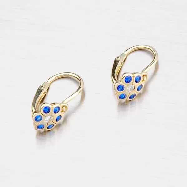 Detské náušnice v tvare kvety 52DN-1737ZBM