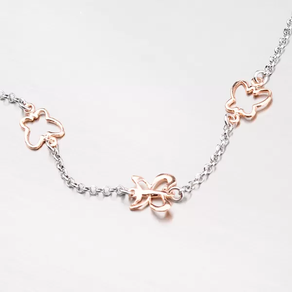 Strieborný náramok s motýľmi B1402015-0331-SLX