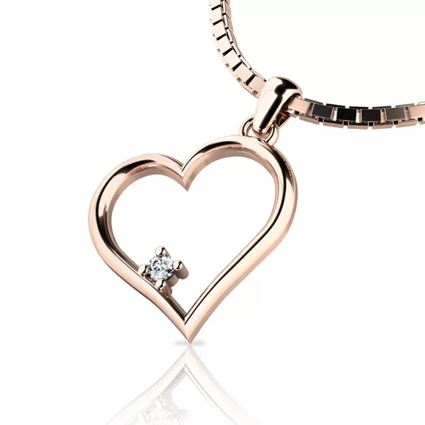 Zlatý prívesok s diamantom 10875-CV-DIA