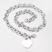 Strieborný náhrdelník so srdiečkom N1300444-1264-SLX