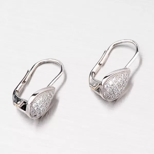 Náušnice z bieleho zlata 585 42-31941