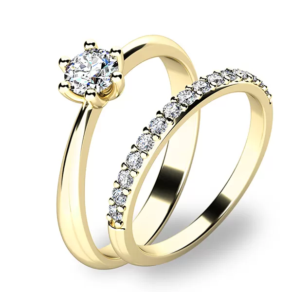 Set prsteňov zo žltého zlata 10819-SET01-ZZ