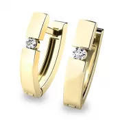 Náušnice zo žltého zlata so zirkónmi 10834-ZL-ZIR