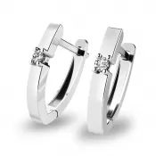 Náušnice z bieleho zlata so zirkónmi 10892-B-ZIR