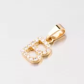 Zlatý prívesok - písmeno B 13-152-B