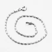 Strieborný náramok zdobený facetami CHRS-TUBE2BRT-FT-030