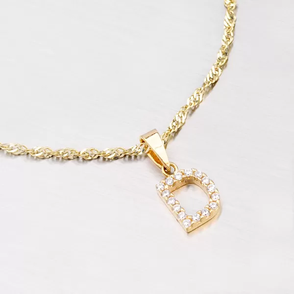 Zlatý prívesok písmeno D - zlato 585 13-152-D