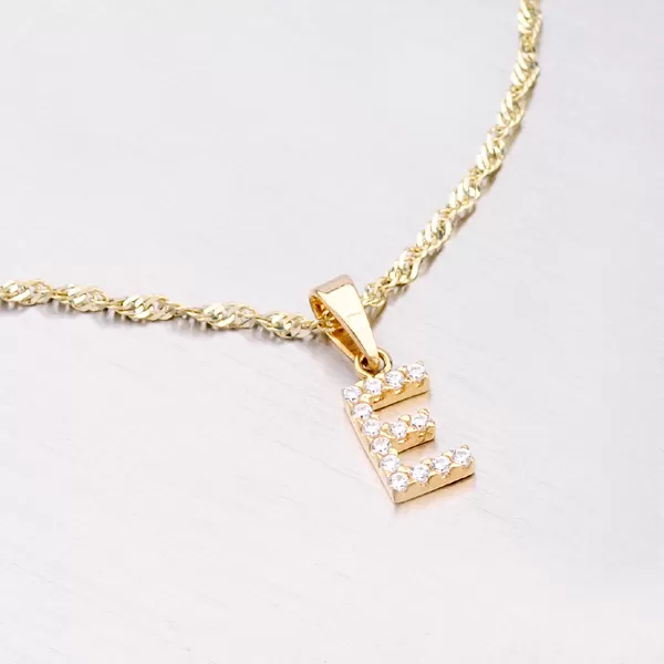 Zlatý prívesok písmeno E - zlato 585 13-152-E