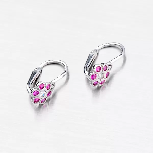 Zlaté náušnice v tvare kvety 52DN-1737BBC