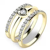 Zásnubný prsteň zirkónový zásnubný set 10849-SET02-ZZ