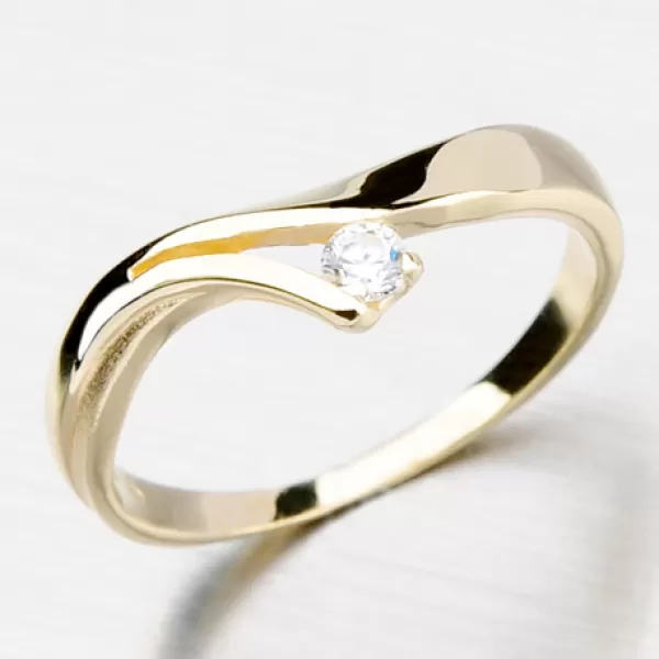 Prsteň zo zlata DZ1853-ZL