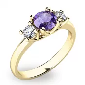 Dámsky prsteň s tanzanitom a diamantmi 10803Z-TZNT