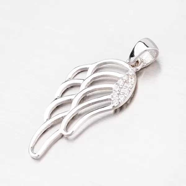 Anjelské krídla - prívesok z bieleho zlata 43-21391