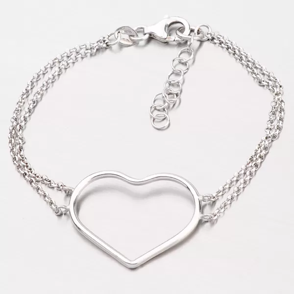 Strieborný náramok so srdiečkom B1602764-0517-SLX