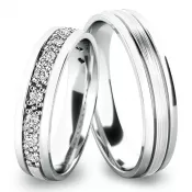 Snubné prstene biele zlato SP-61052