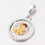 Okrúhly prívesok s anjelikom VICZ-3005