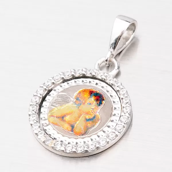 Okrúhly prívesok s anjelikom VICZ-3005