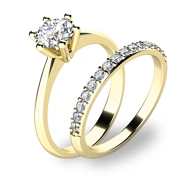 Zásnubný set zo žltého zlata 10720-SET01-ZZ