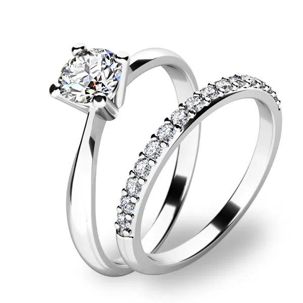 Krásny set zásnubných prsteňov 10770-SET01-BB