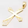 Zlatý kríž so zirkónmi 43-21185