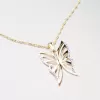 Dámsky prívesok zlatý mix 585 motýľ s rytinou 43-2487
