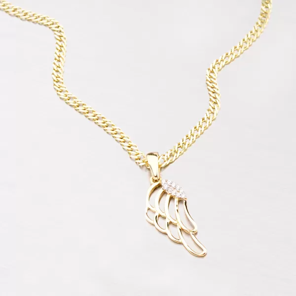 Anjelské krídlo - prívesok zo žltého zlata 43-21392