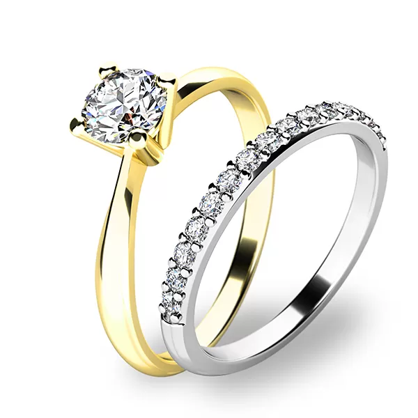 Set dvoch zásnubných prsteňov 10770-SET01-ZB