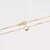 Pozlátený náhrdelník so zirkónom N1400018-0871-SLX