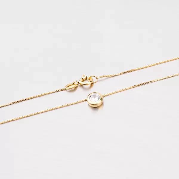 Pozlátený náhrdelník so zirkónom N1400018-0871-SLX