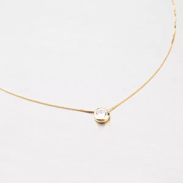 Pozlátený náhrdelník so zirkónom N1400018-0871-SLX