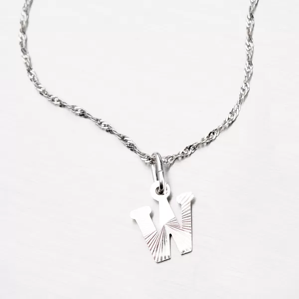 Strieborné písmenko - W M5114-FC-W